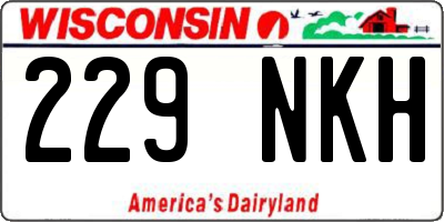 WI license plate 229NKH