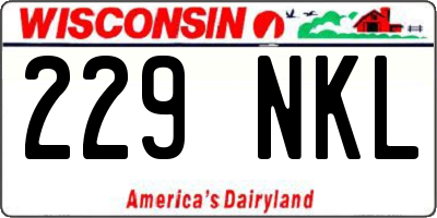 WI license plate 229NKL