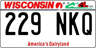 WI license plate 229NKQ