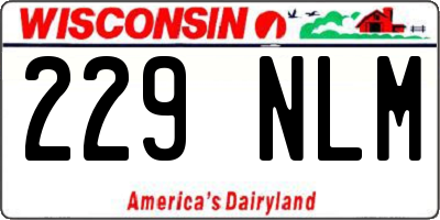 WI license plate 229NLM