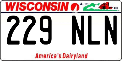 WI license plate 229NLN