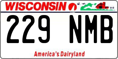 WI license plate 229NMB