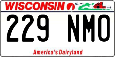 WI license plate 229NMO