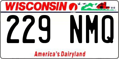 WI license plate 229NMQ