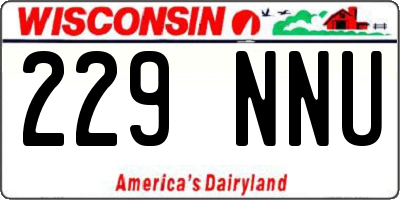 WI license plate 229NNU