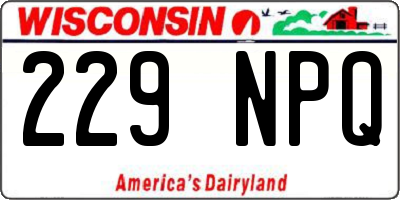 WI license plate 229NPQ
