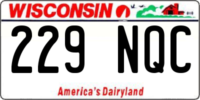 WI license plate 229NQC