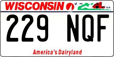 WI license plate 229NQF