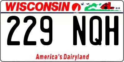 WI license plate 229NQH