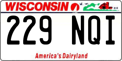 WI license plate 229NQI