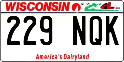 WI license plate 229NQK