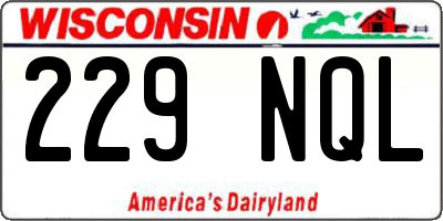 WI license plate 229NQL