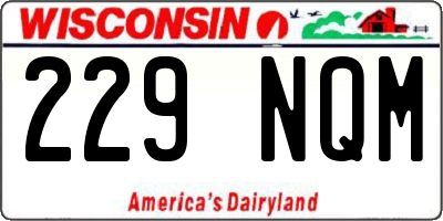 WI license plate 229NQM