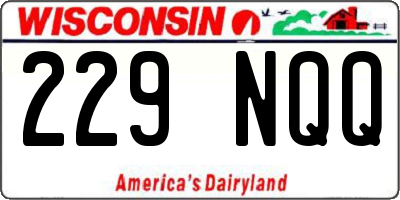 WI license plate 229NQQ