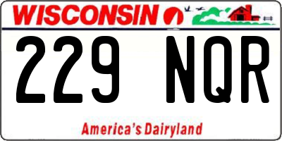 WI license plate 229NQR