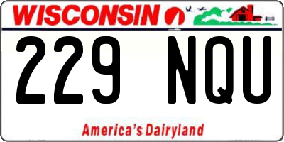 WI license plate 229NQU