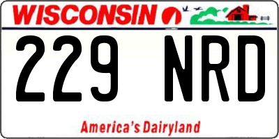 WI license plate 229NRD