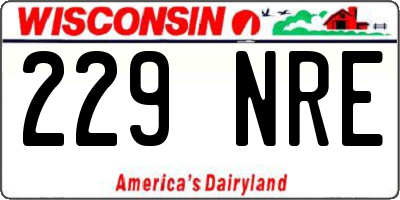 WI license plate 229NRE