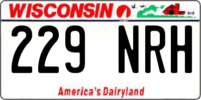 WI license plate 229NRH