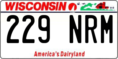 WI license plate 229NRM