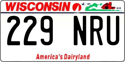 WI license plate 229NRU