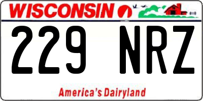 WI license plate 229NRZ