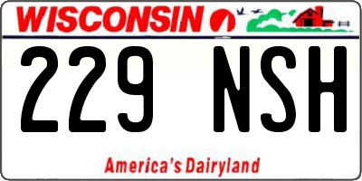 WI license plate 229NSH