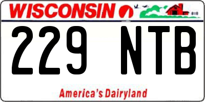 WI license plate 229NTB