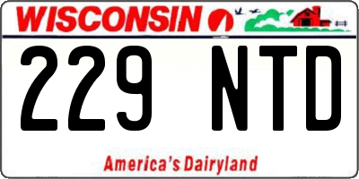 WI license plate 229NTD