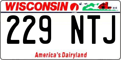 WI license plate 229NTJ