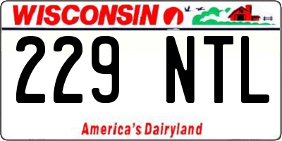 WI license plate 229NTL