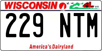 WI license plate 229NTM