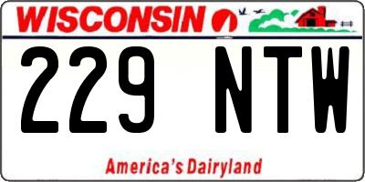 WI license plate 229NTW