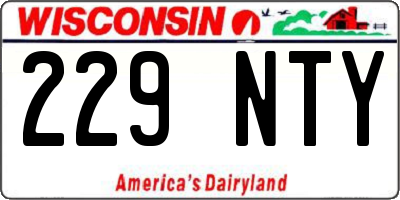 WI license plate 229NTY