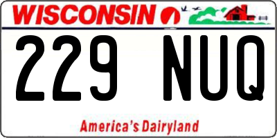 WI license plate 229NUQ