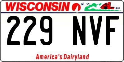 WI license plate 229NVF