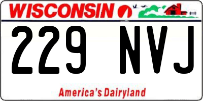WI license plate 229NVJ