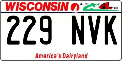 WI license plate 229NVK