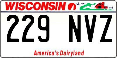 WI license plate 229NVZ