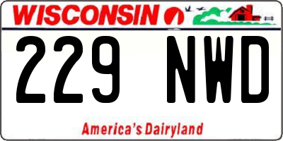 WI license plate 229NWD