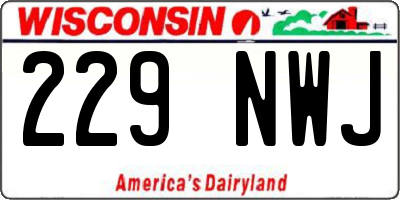 WI license plate 229NWJ