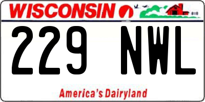 WI license plate 229NWL