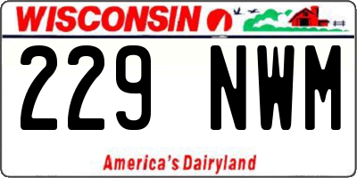 WI license plate 229NWM