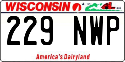 WI license plate 229NWP