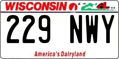 WI license plate 229NWY
