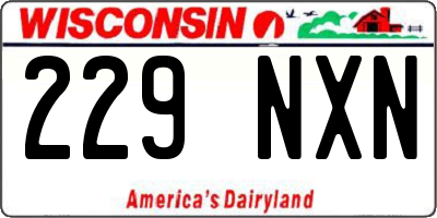 WI license plate 229NXN