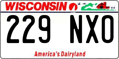 WI license plate 229NXO