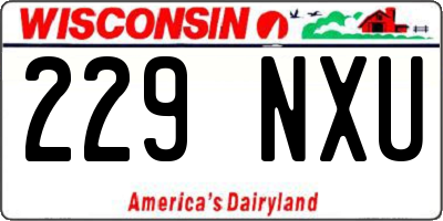 WI license plate 229NXU