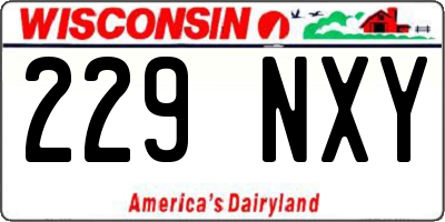 WI license plate 229NXY