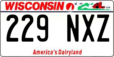 WI license plate 229NXZ